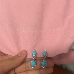 Judith Ripka Silver and Turquoise Earrings